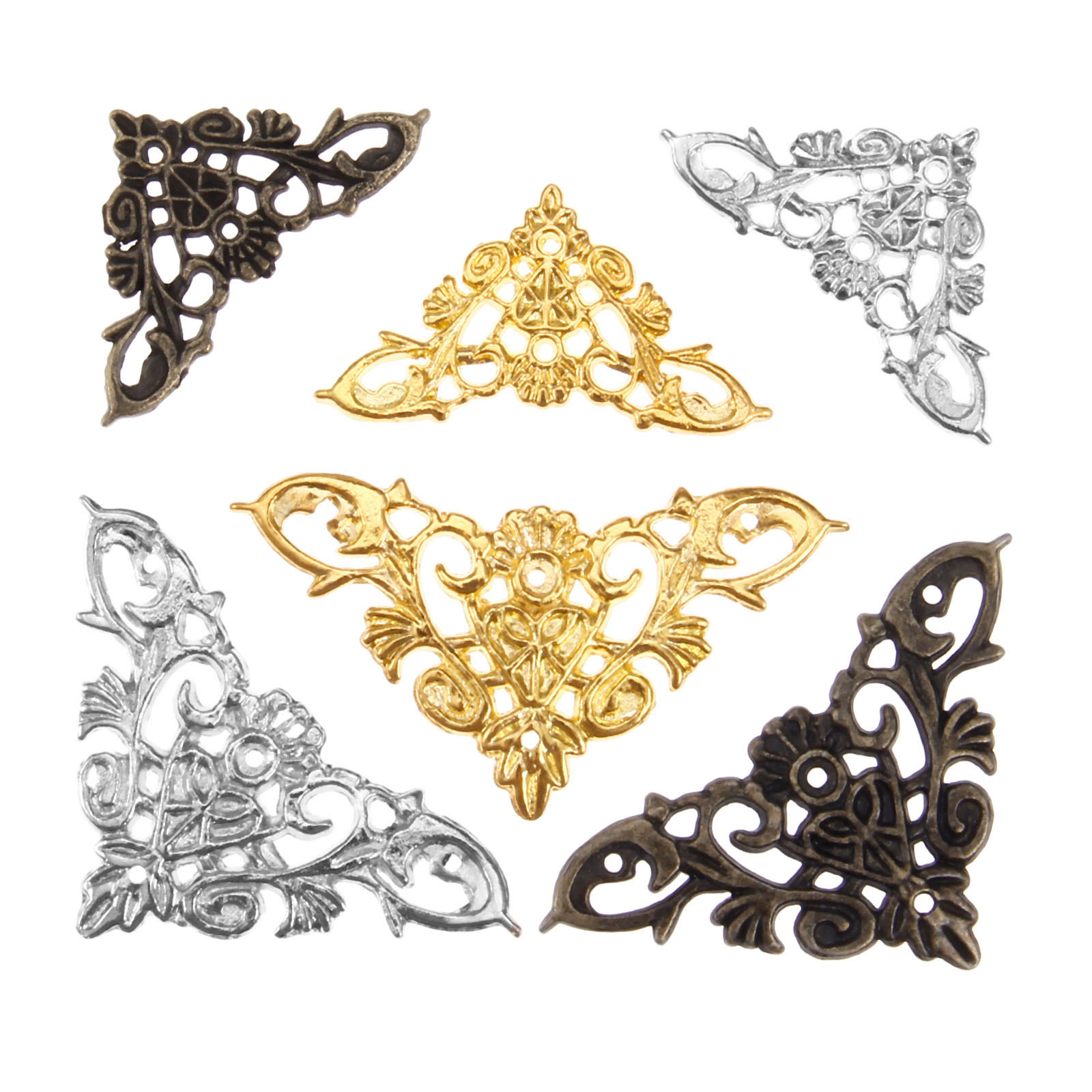 Nail Art Vintage - 4 pezzi protezioni angolari in pizzo