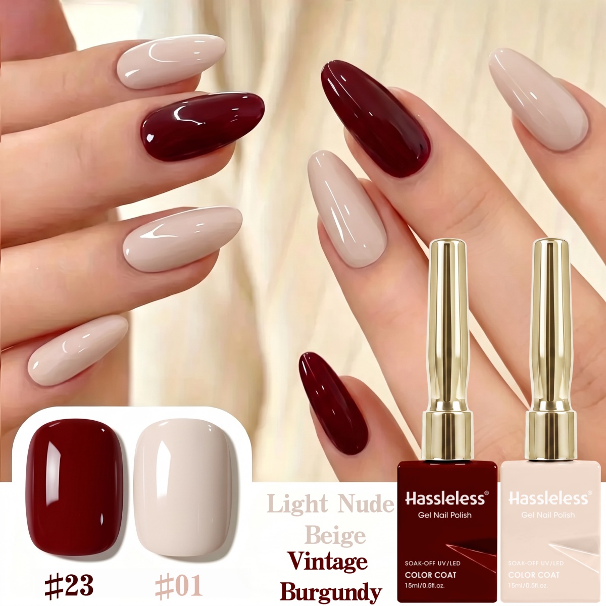 Nail Art Red Wine - Set di Smalti Gel per Unghie