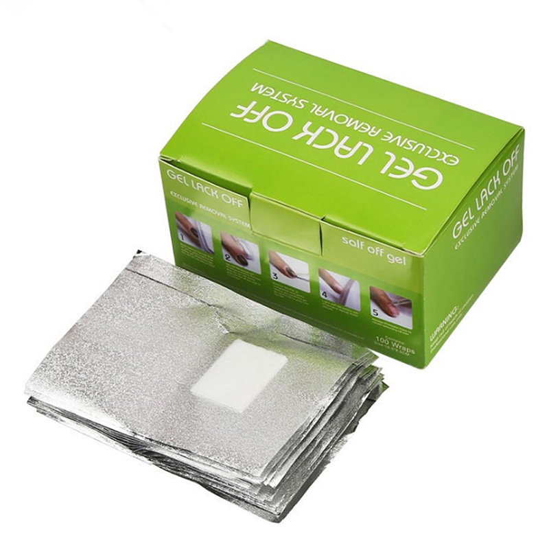 Nail Foil Transfer - 100 Pezzi/Scatola Foglietti per Rimozione Smalto