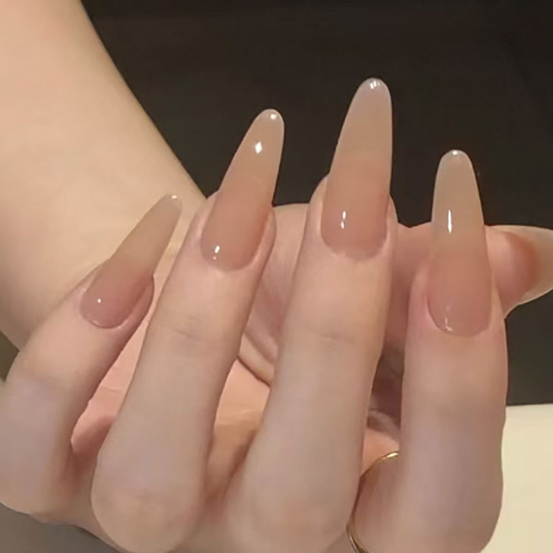 Press On Nail Set - 24 Pezzi di Unghie Finte Nude