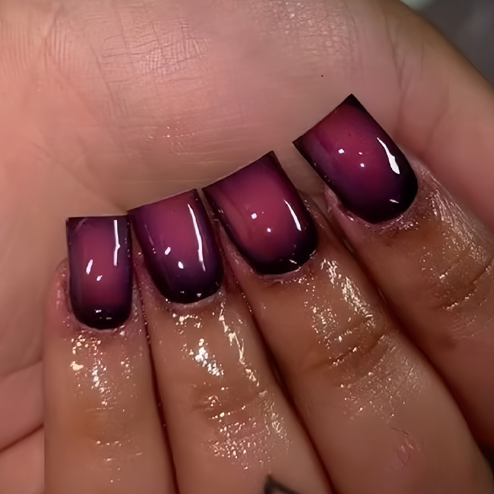 Press On Nail Set - Unghie finte corte quadrate per donna,