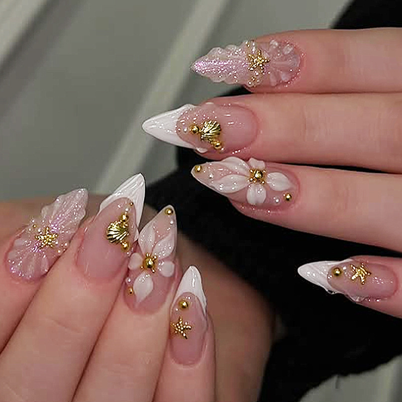 Press On Nail Set - Set di 24 Unghie Finte a