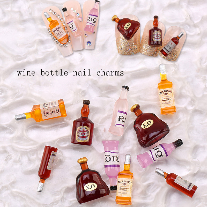 Nail Art Red Wine - 20 * pz Nuova Bottiglia di