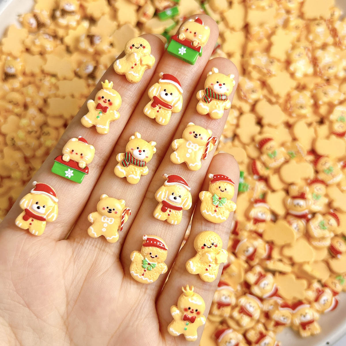 Nail Art For Men - 20 pz Kawaii Natale Gingerbread Man