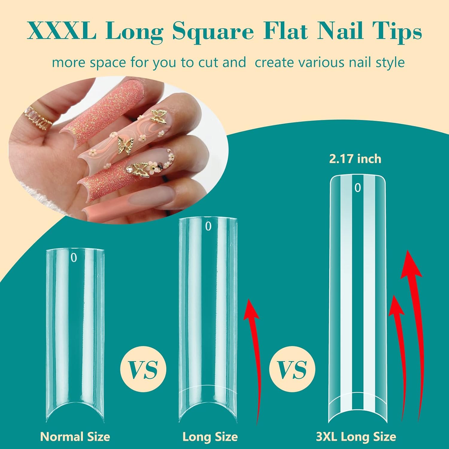 100 pz/scatola XXL Punte Per U - Nail Art Xxl recensione e prezzo