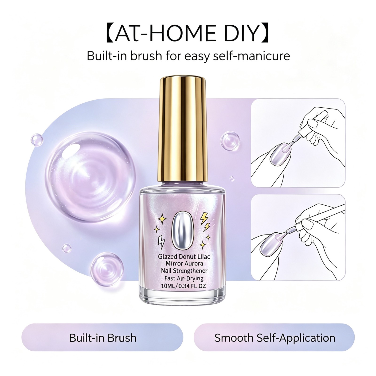 Smalto per unghie color lilla, - Nail Art Lilac recensione e prezzo