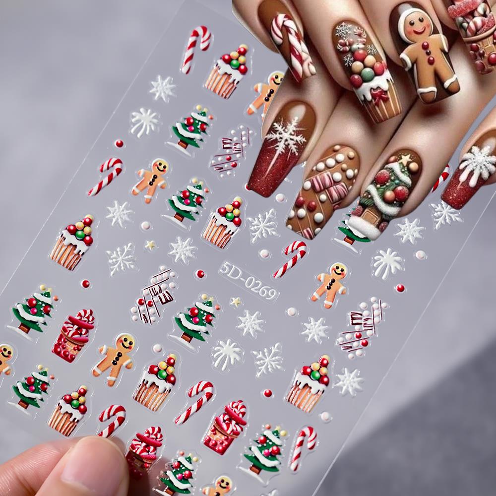1pc Natale 5D Gingerbread Man  - Nail Art For Men recensione e prezzo