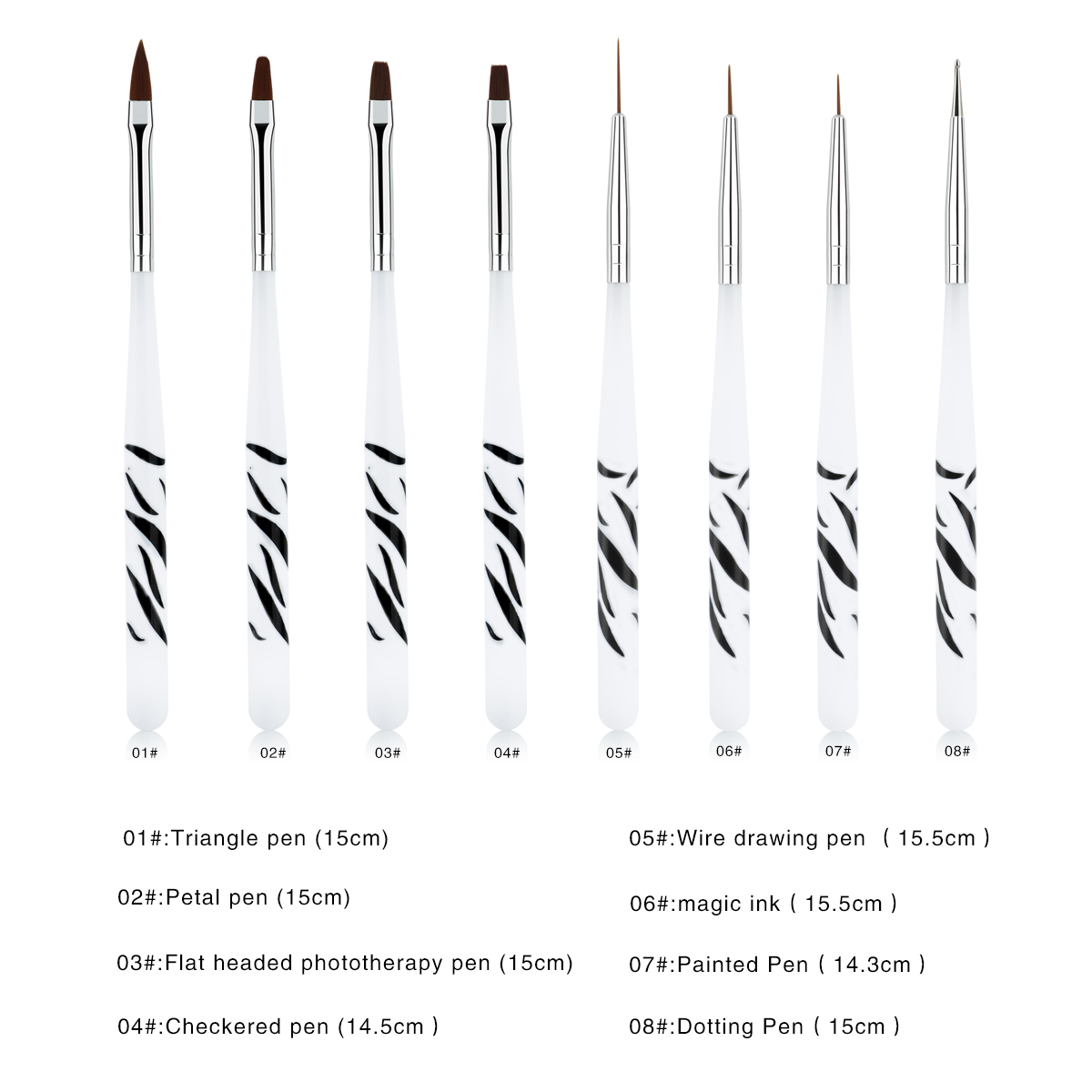 Set di pennelli per unghie con - Nail Art Zebra recensione e prezzo