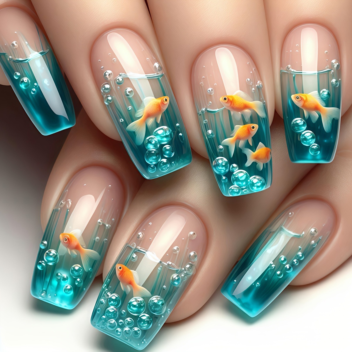 Unghie finte quadrate di media - Press On Nail Set recensione e prezzo