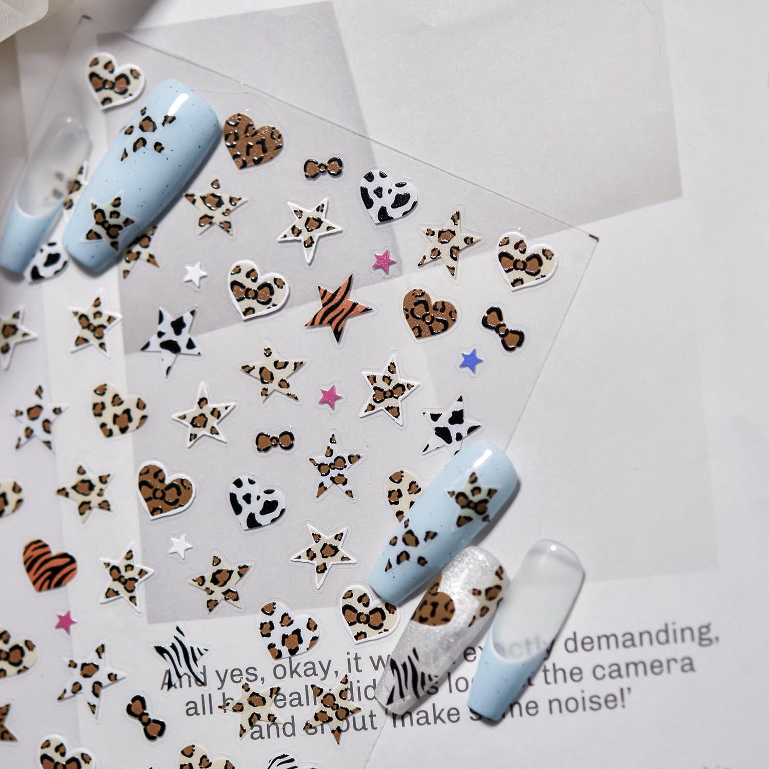 Blu e rosa a forma di stella c - Nail Art Zebra recensione e prezzo