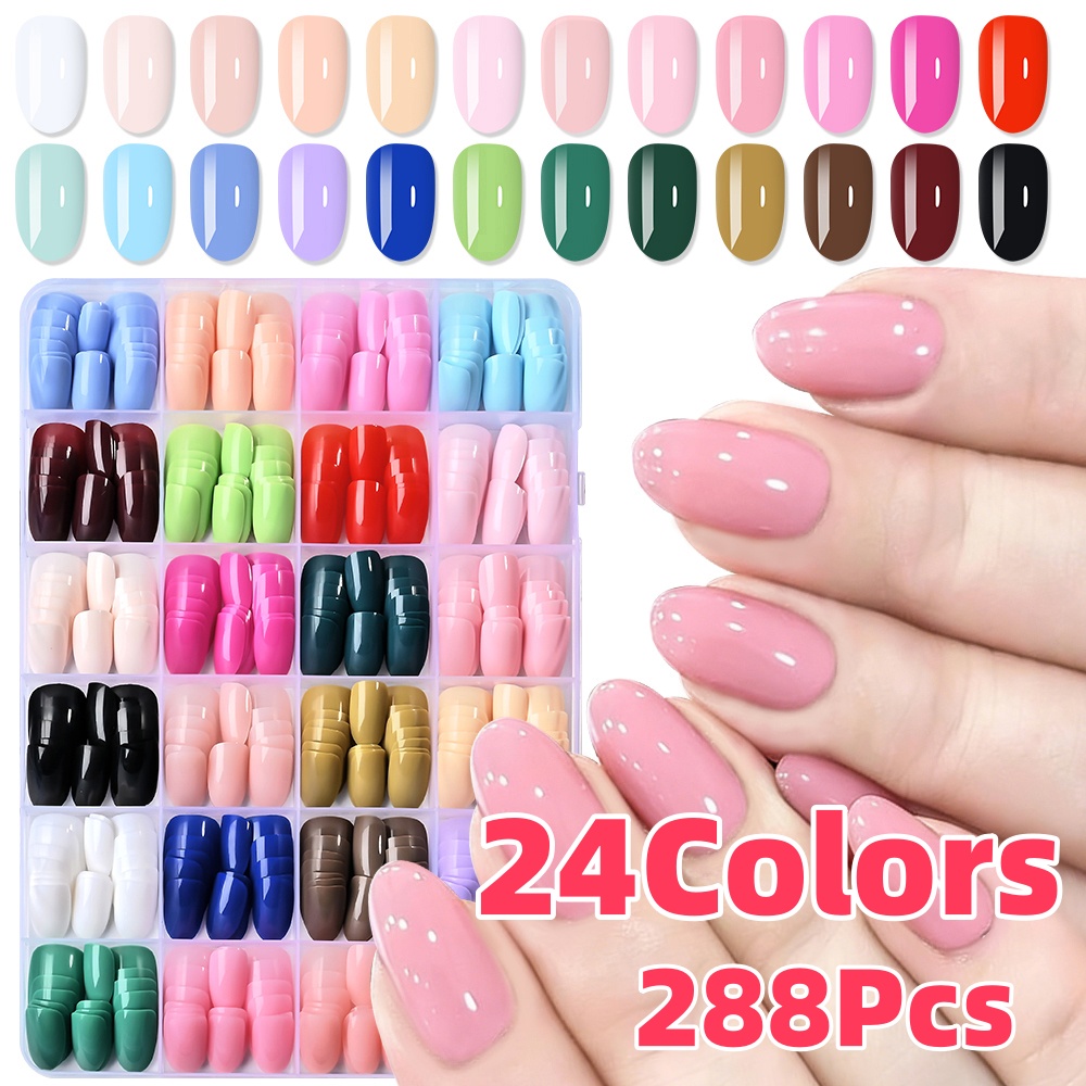 24 Colori (288 Pezzi) Unghie F - Nail Art Oval recensione e prezzo