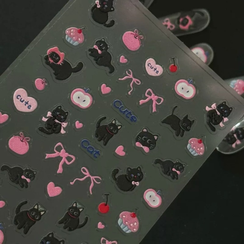 Adesivo 3D a Rilievo Gatto Ner - Nail Art Vintage recensione e prezzo