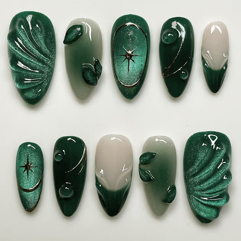 Set di 24 Unghie Finte Verdi S - Nail Art Oval recensione e prezzo