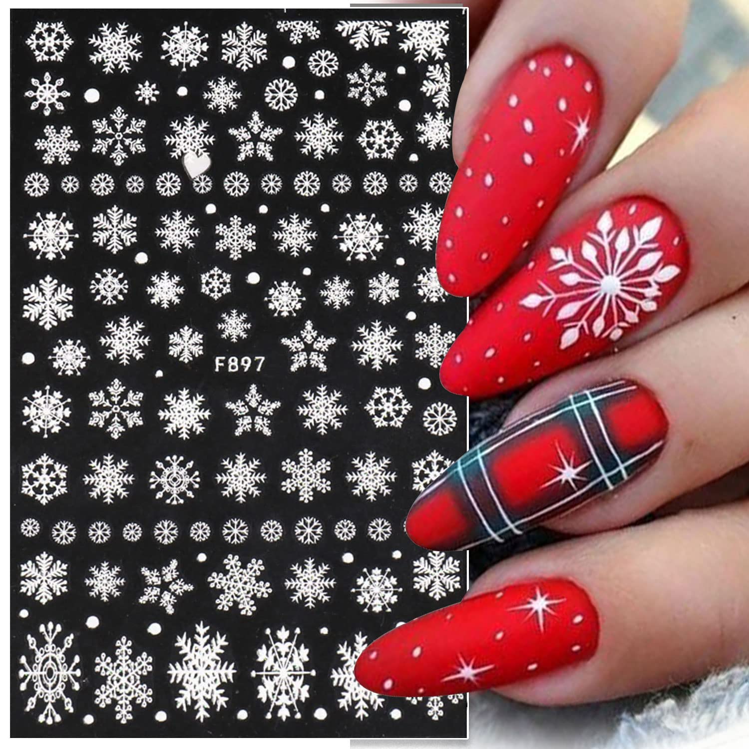3D Snowflake Nail Art decalcom - Nail Art Xmas Design recensione e prezzo