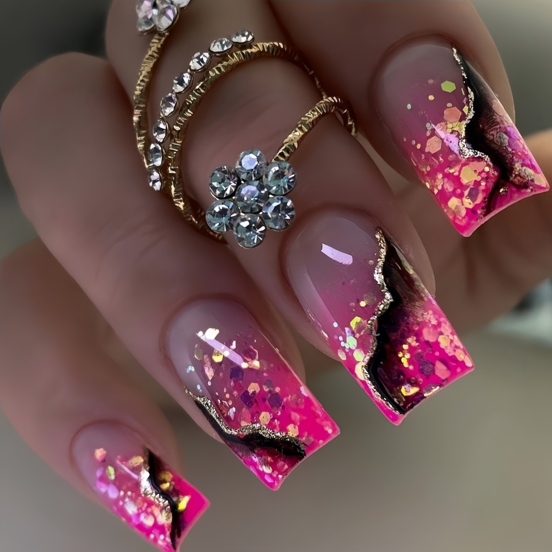 Unghie finte di media lunghezz - Nail Art Fake Nails recensione e prezzo