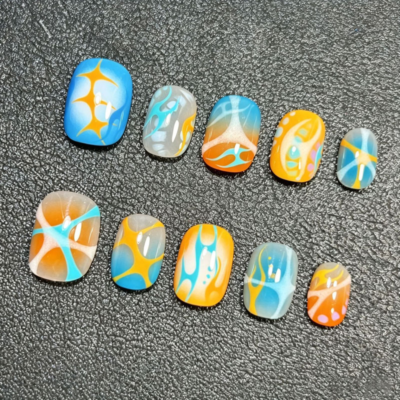 10 Pezzi di Unghie Finte Perso - Nail Art Oval recensione e prezzo